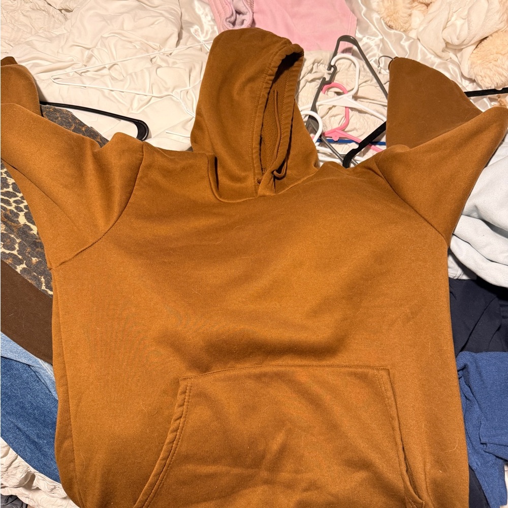 Brown Hoodie with Front Pocket